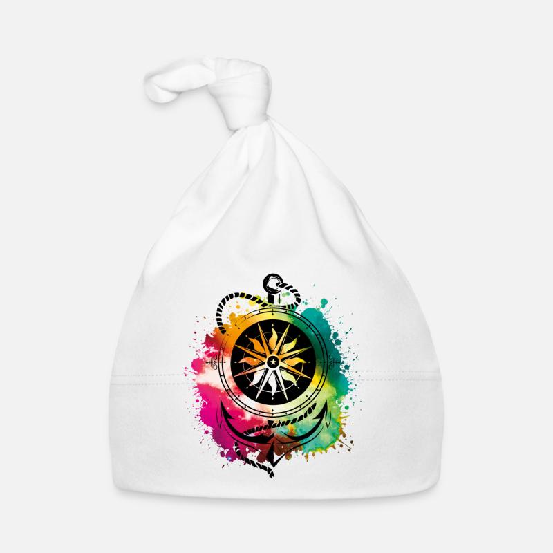 ancre boussole corde coloré symbole Bonnet bio Bébé