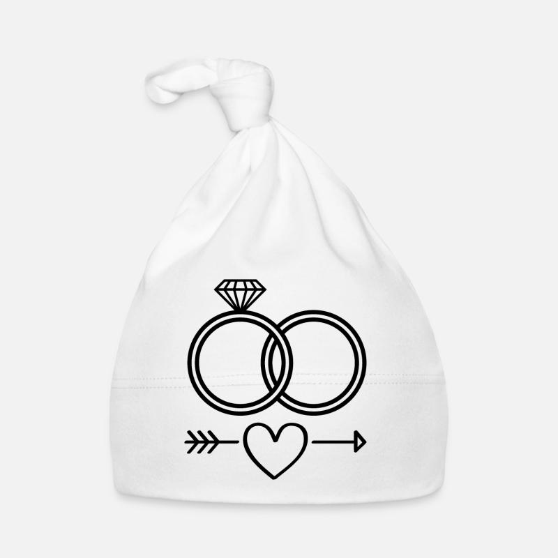 Eheringe Symbol Icon Ringe Hochzeit Baby Bio-Mütze