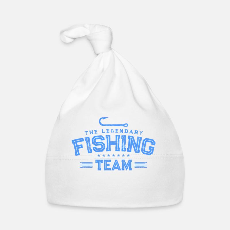 Pêche pêcheur équipe de poisson Logo Bonnet bio Bébé