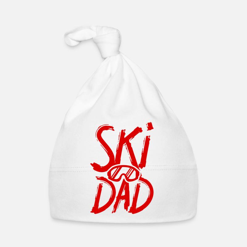 Ski dad father's day skiing saying Organic Baby Cap
