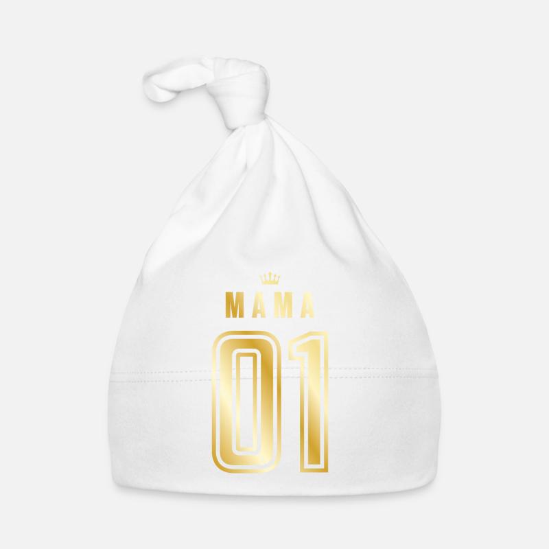 01 mama krone gold Baby Bio-Mütze