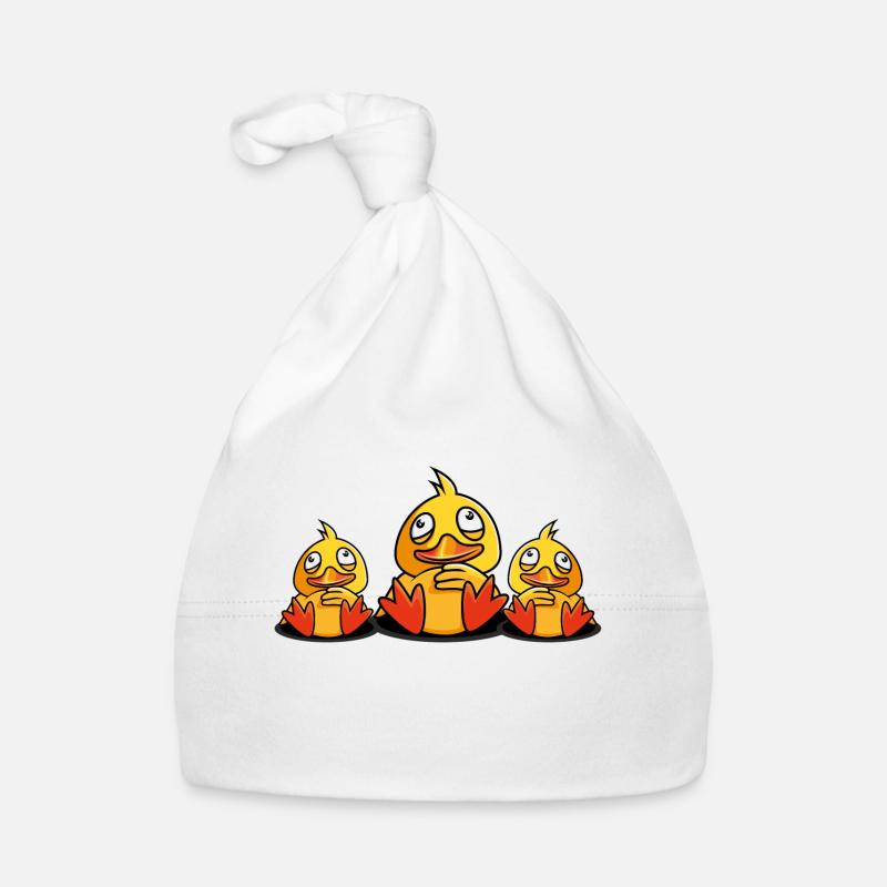 ente quietscheente comic Baby Bio-Mütze