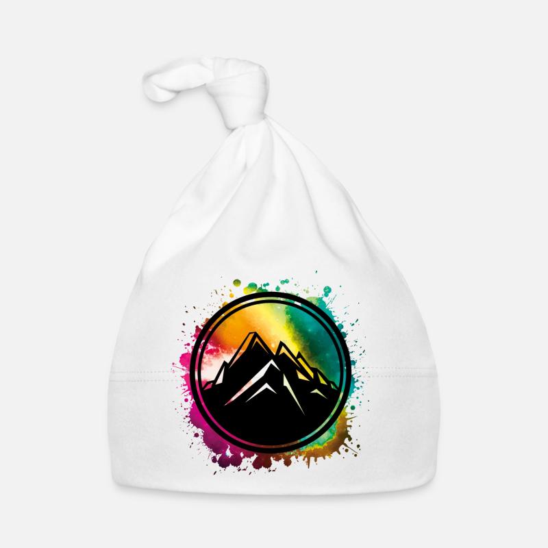 mountain berge symbol bunt klecks Baby Bio-Mütze