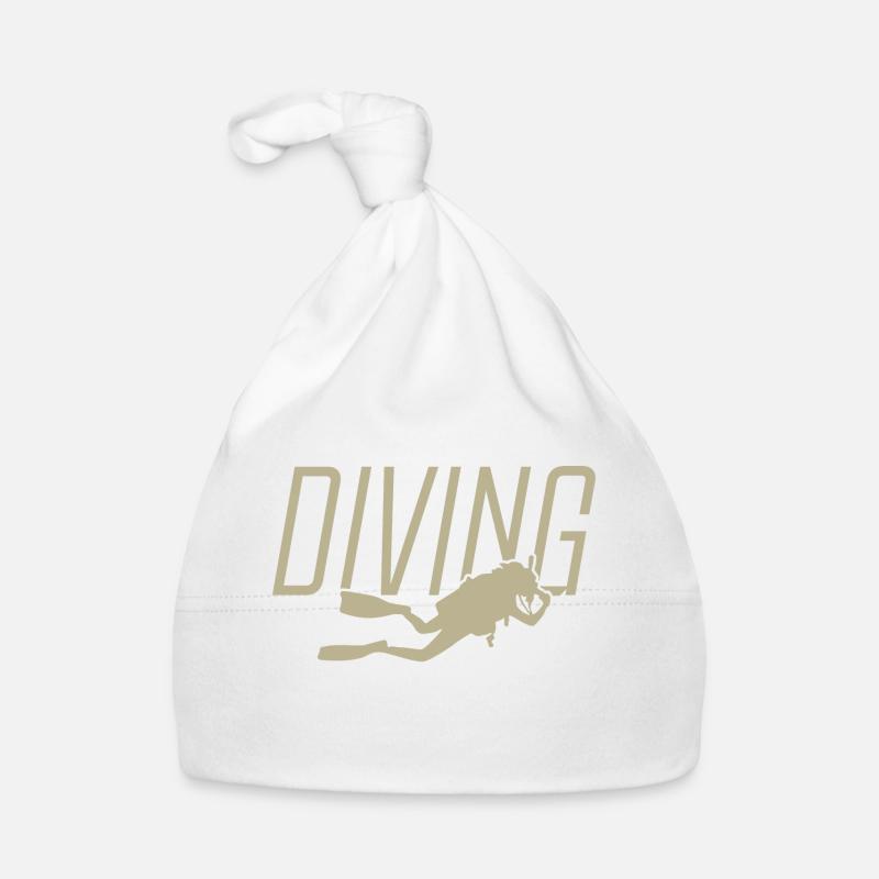 Diving Logo Scuba Dive Organic Baby Cap