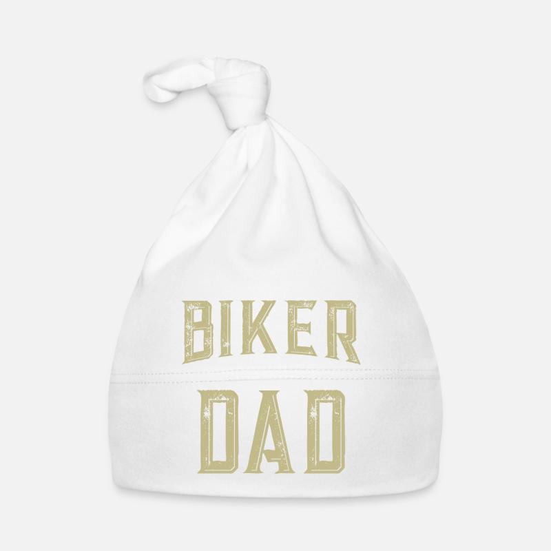 Stolzer Biker Papa Motorrad Baby Bio-Mütze