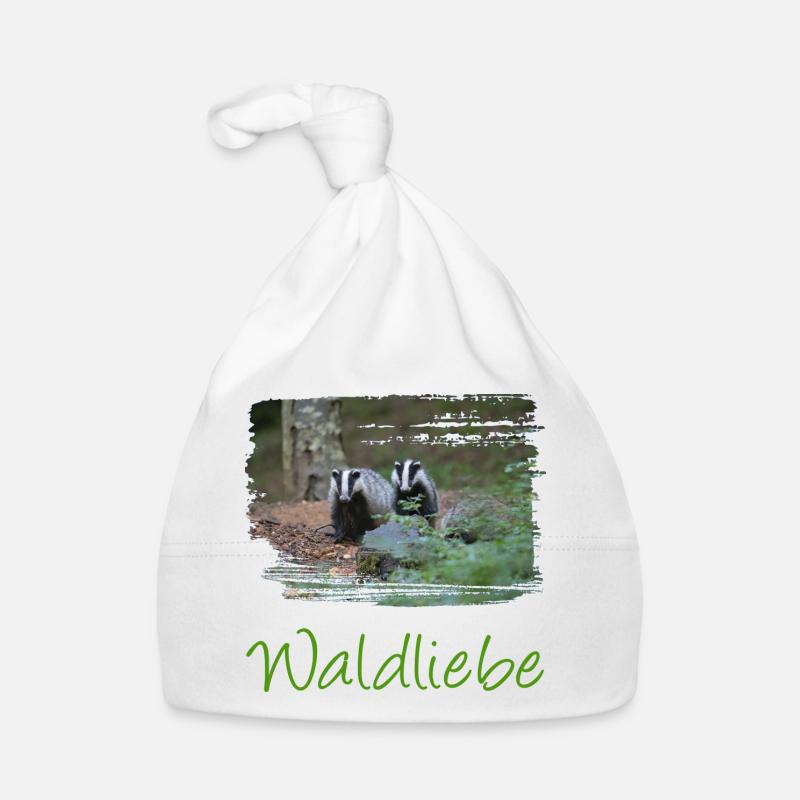 wald 57 mit dachs Baby Bio-Mütze