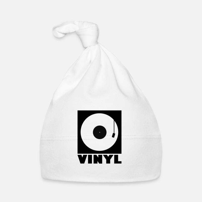 Vinyl Record Record Player Organic Baby Cap