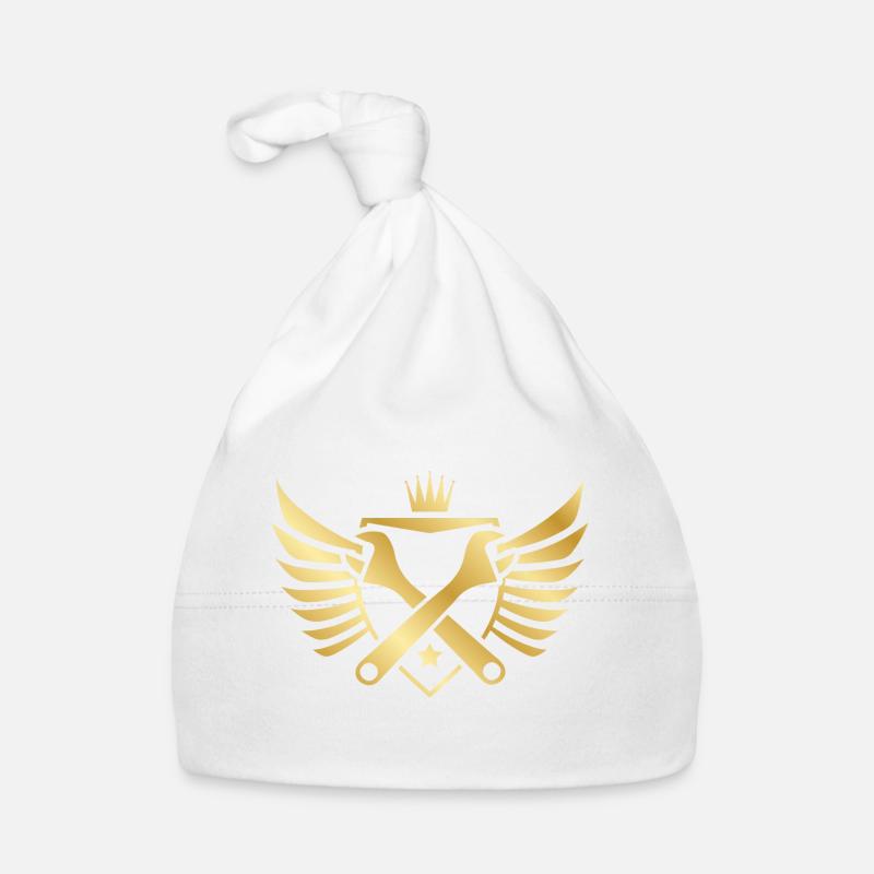 Clé artisanale blason or Bonnet bio Bébé