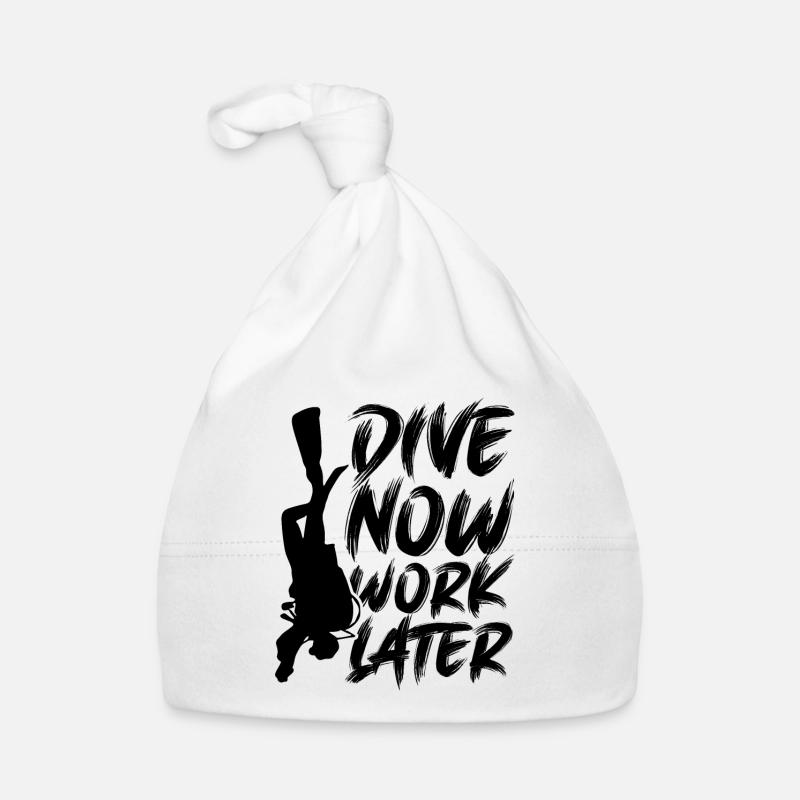 Dive now Tauchen Spruch Baby Bio-Mütze