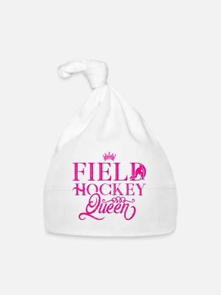 Field hockey queen player - Organic Baby Cap - white - Front
