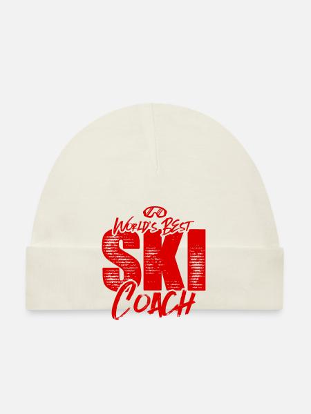 Ski trainer coach world best - Organic Baby Cap - white - Front