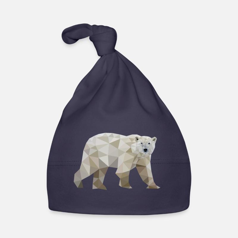 eisbär polygon polarbär Baby Bio-Mütze