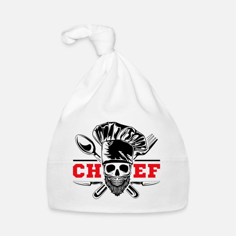 Tête de mort Chef Cuisinier Bonnet bio Bébé