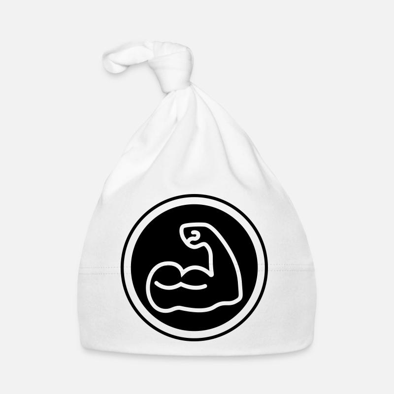 Muscles dumbbell icon Organic Baby Cap