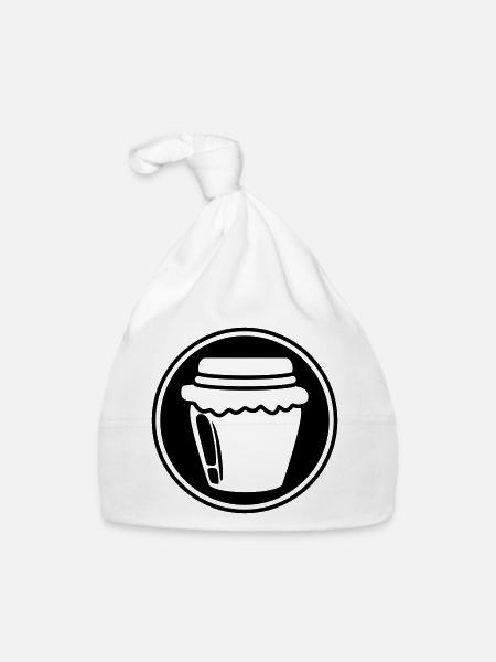 Honey jam symbol - Organic Baby Cap - white - Front