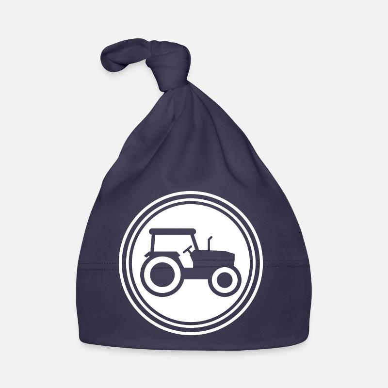 Traktor icon Silhouette Baby Bio-Mütze
