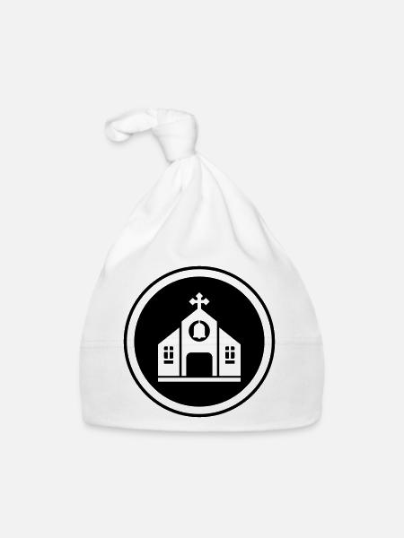 Foi de l’Église - Bonnet bio Bébé - blanc - Devant
