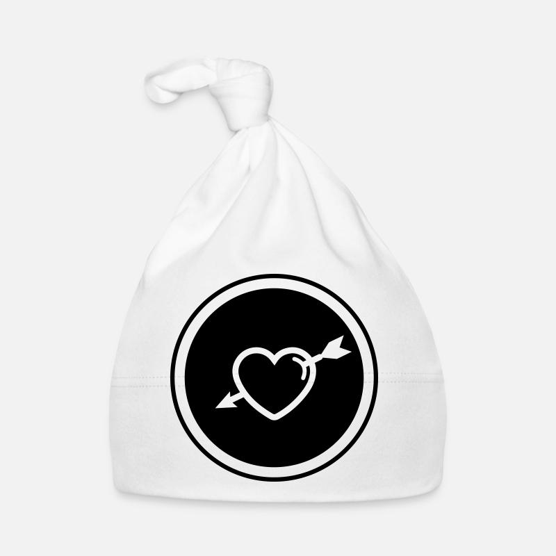 Flèche du symbole du cœur Bonnet bio Bébé