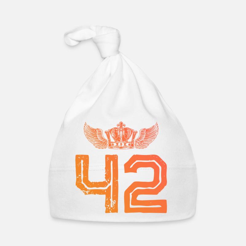 42 Number crown Organic Baby Cap