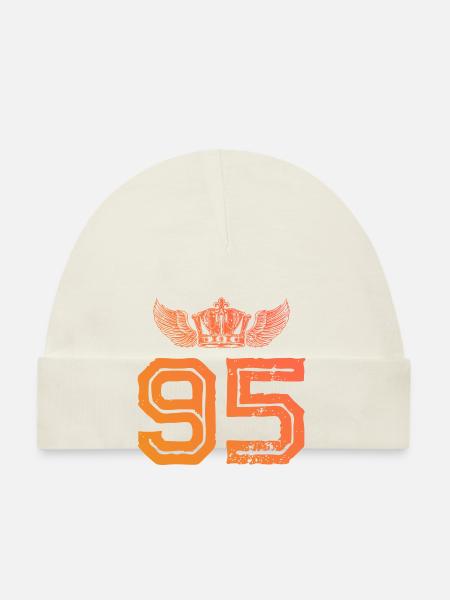 95 Number crown - Organic Baby Cap - white - Front