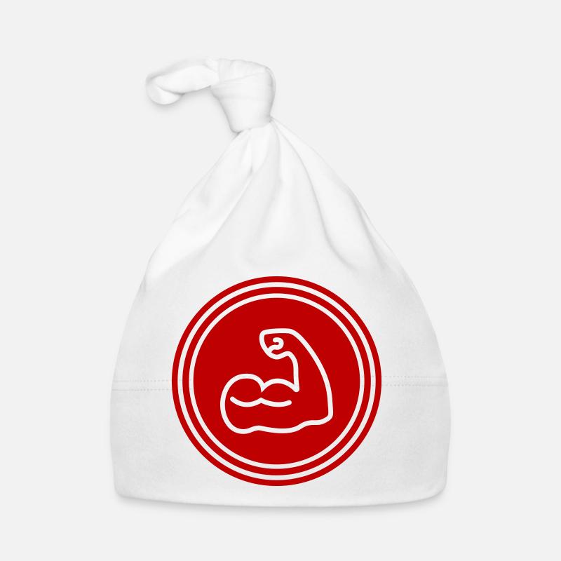 Muscles dumbbell icon Organic Baby Cap