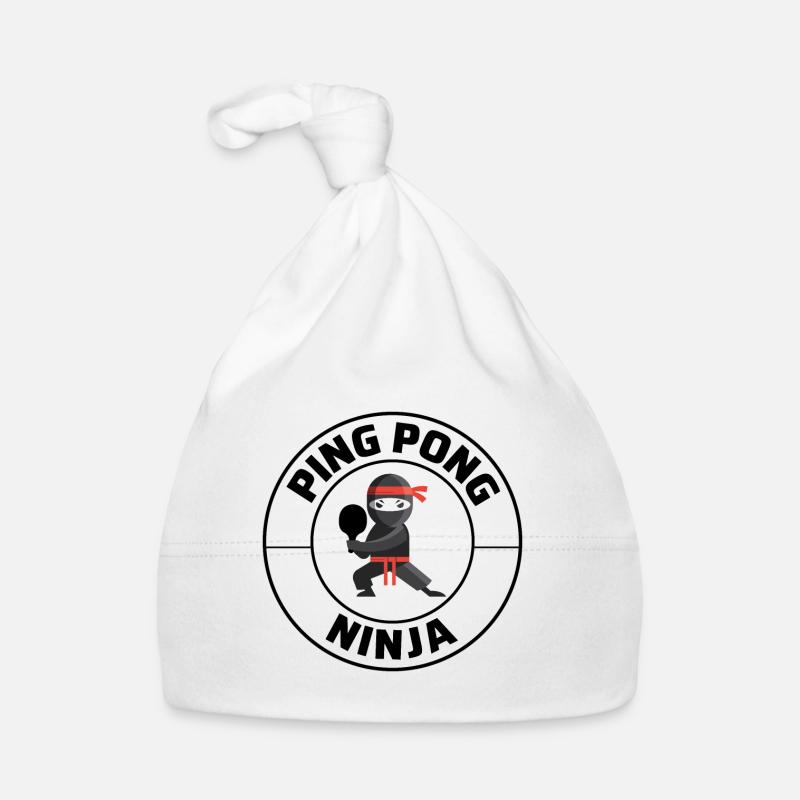 Ping Pong Master Table Tennis Ninja Warrior Funny Organic Baby Cap