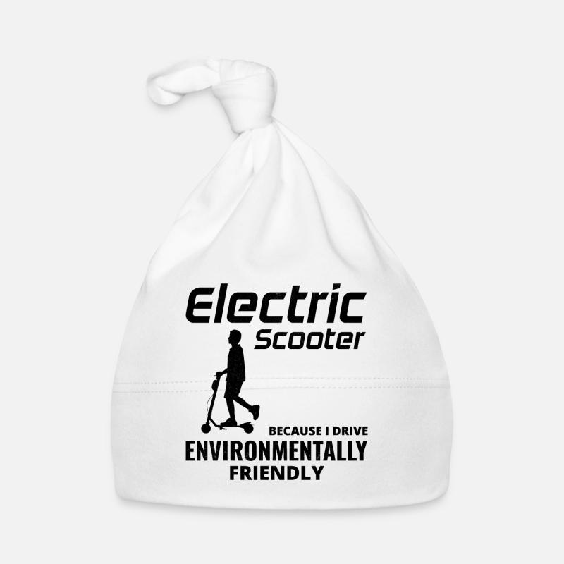 Conducteur de scooter électrique E-Scooter motorisé - Bonnet bio Bébé - blanc