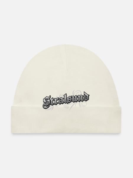 Stralsund East Germany Vintage Look - Organic Baby Cap - white - Front