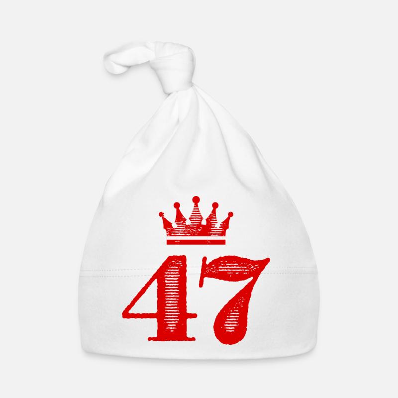 47 Zahl Krone Baby Bio-Mütze