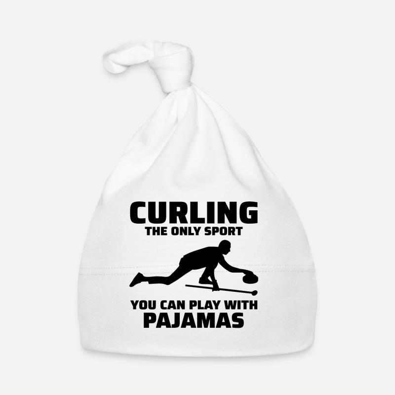 Curling Sweeping Fan Winter Ice Sport Curler Funny Organic Baby Cap