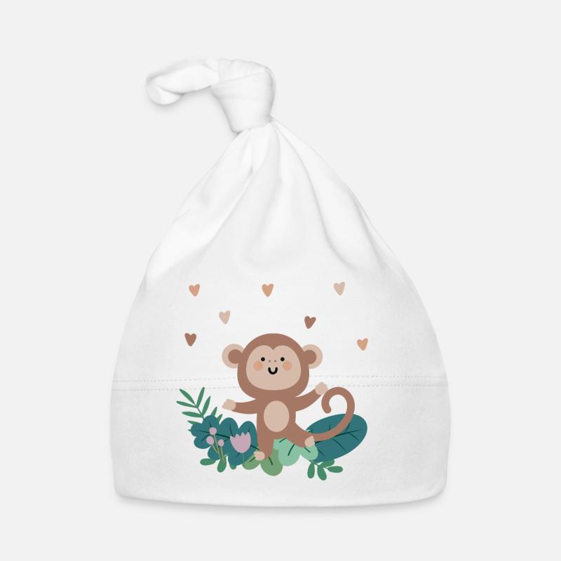 Singe dansant dans la jungle | Boho Safari Tour Bonnet bio Bébé