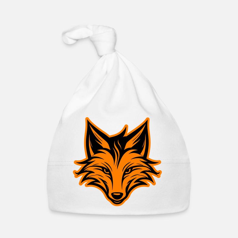 Fox Head Silhouette Organic Baby Cap