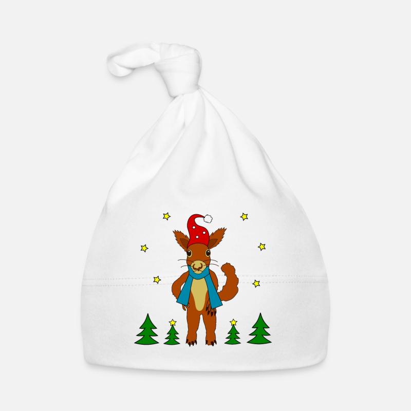 Écureuil de Noël Bonnet bio Bébé