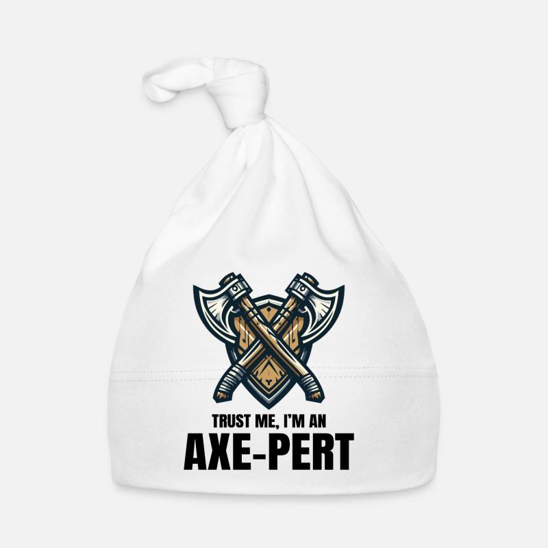 Trust Me I'm an Axe-pert Axe Throwing Lumberjack Organic Baby Cap