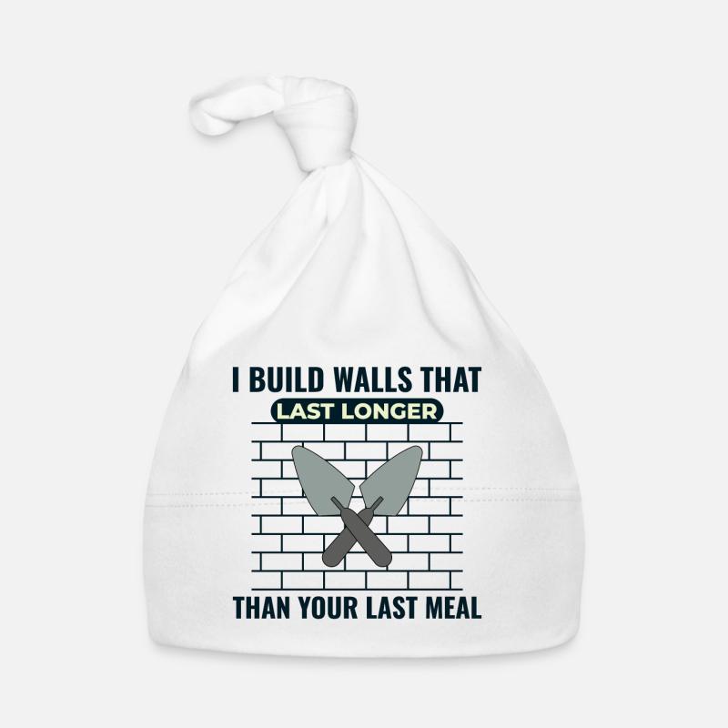 Bricklayer Masonry Construction Job Wall Builder Organic Baby Cap