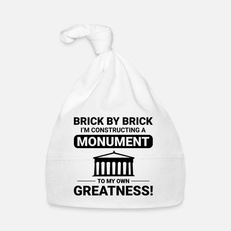 Monumental Brick Mastery: Humorous Bricklayer Organic Baby Cap