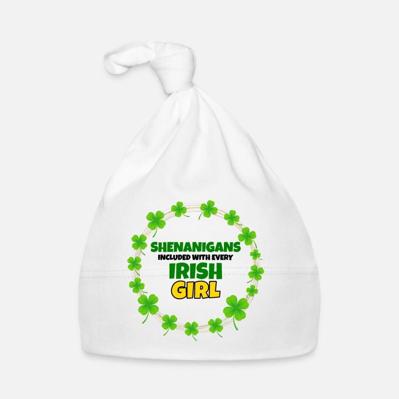 Schabernack inklusive: Irisches Mädchen St. Patrick's Day Baby Bio-Mütze