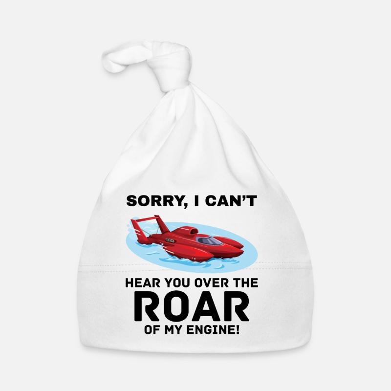 Hydroplane Boat Racing Engine Roar Water sport Organic Baby Cap
