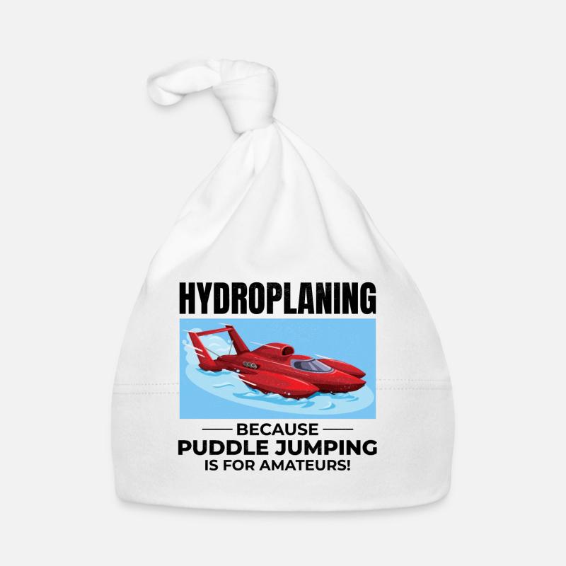 Hydroplane Boat Racing Humor Puddle Jumping Funny Organic Baby Cap