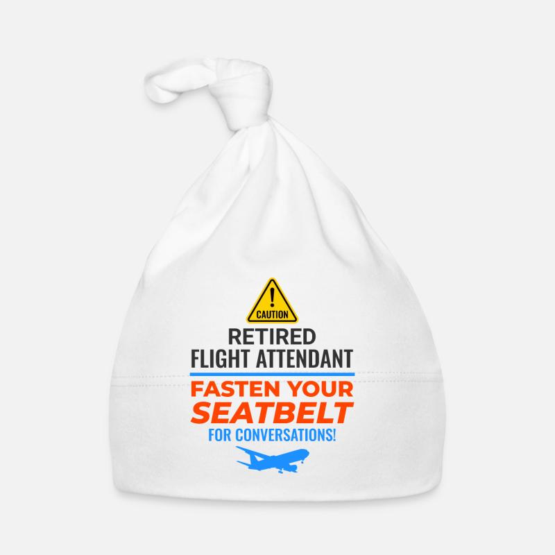 Flugbegleiter im Ruhestand Flugbegleiter Flugbegleiter Baby Bio-Mütze