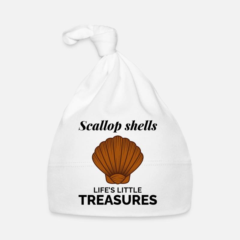 Scallop Seashells Collector Beachcomber Shellfish Organic Baby Cap
