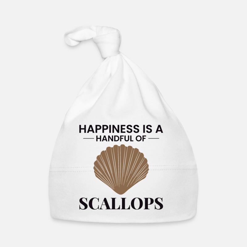 Scallop Seashells Collector Beachcomber Shellfish Organic Baby Cap