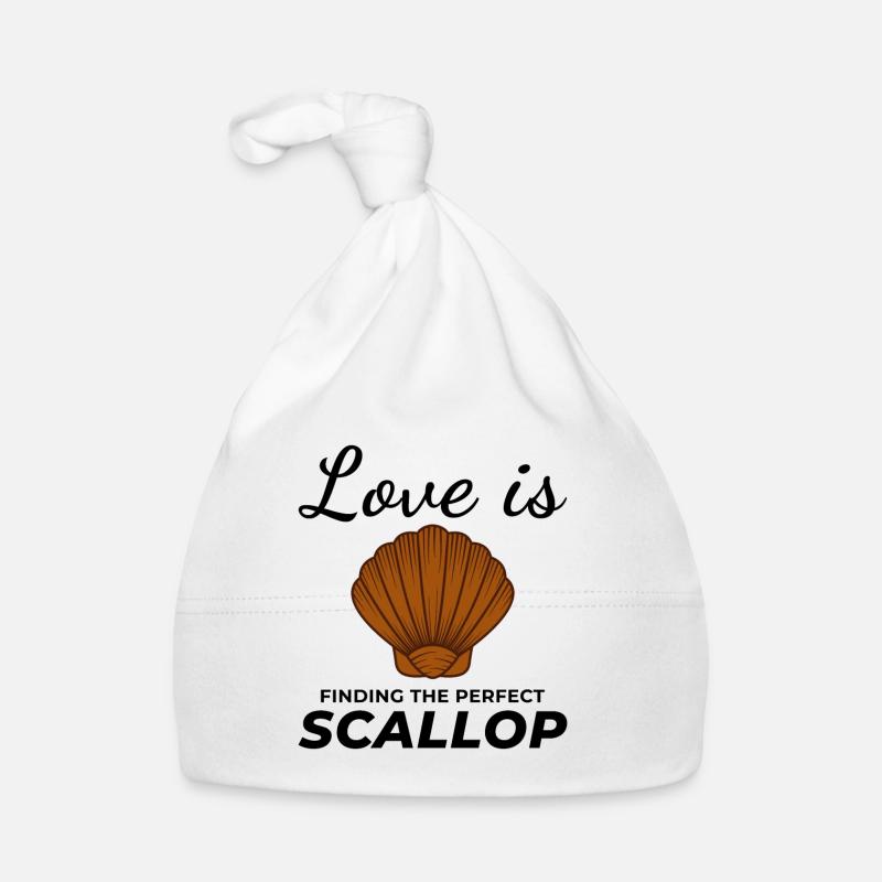 Scallop Seashells Collector Beachcomber Shellfish Organic Baby Cap