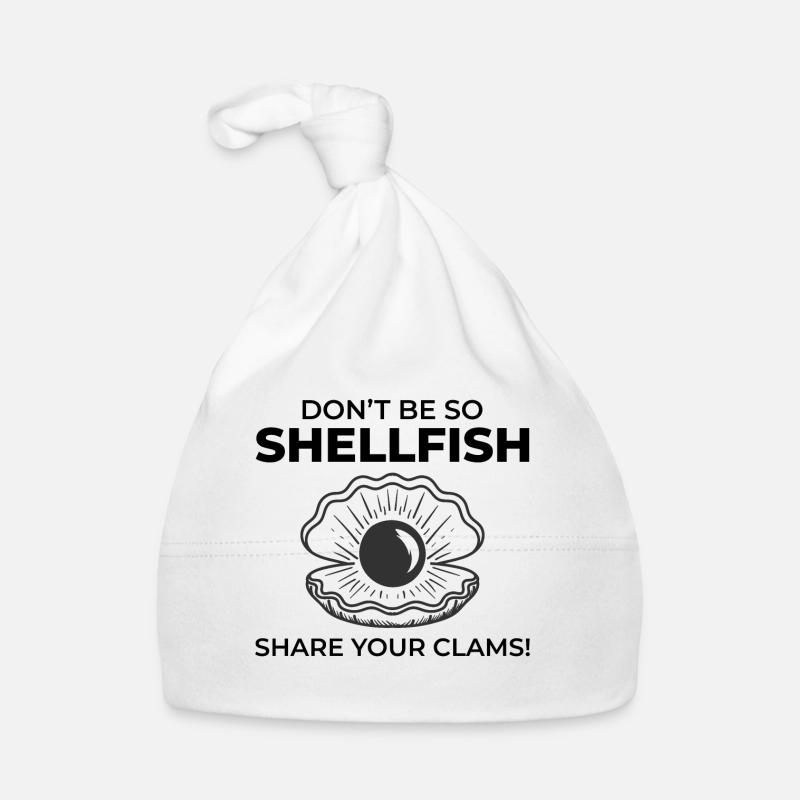 Clam Shell Seashells Collector Beachcomber Beach Organic Baby Cap