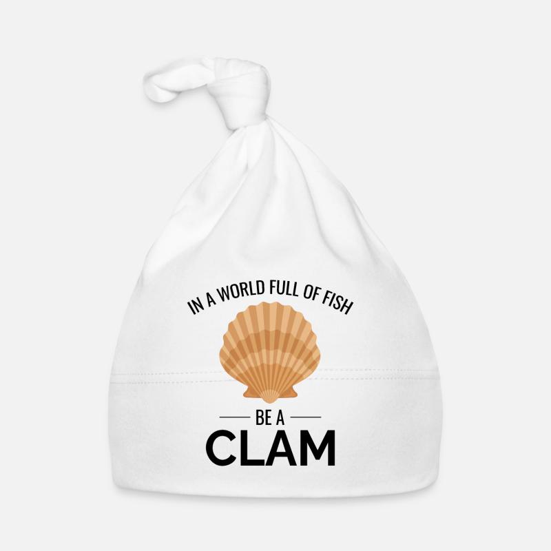 Clam Shell Seashells Collector Shellfish Beach Organic Baby Cap