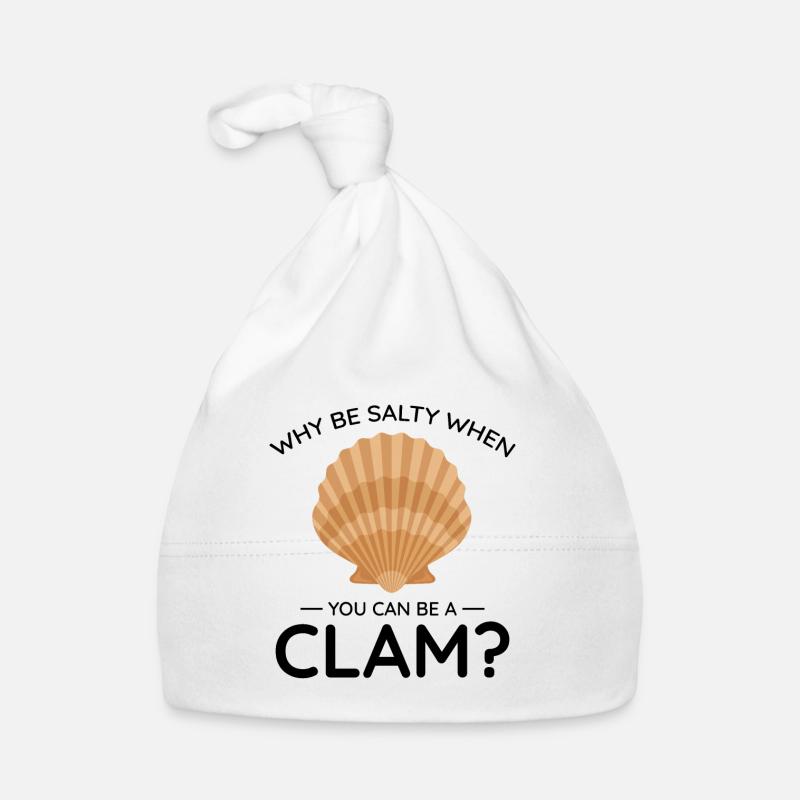 Clam Shell Seashells Collector Beachcomber Funny Organic Baby Cap
