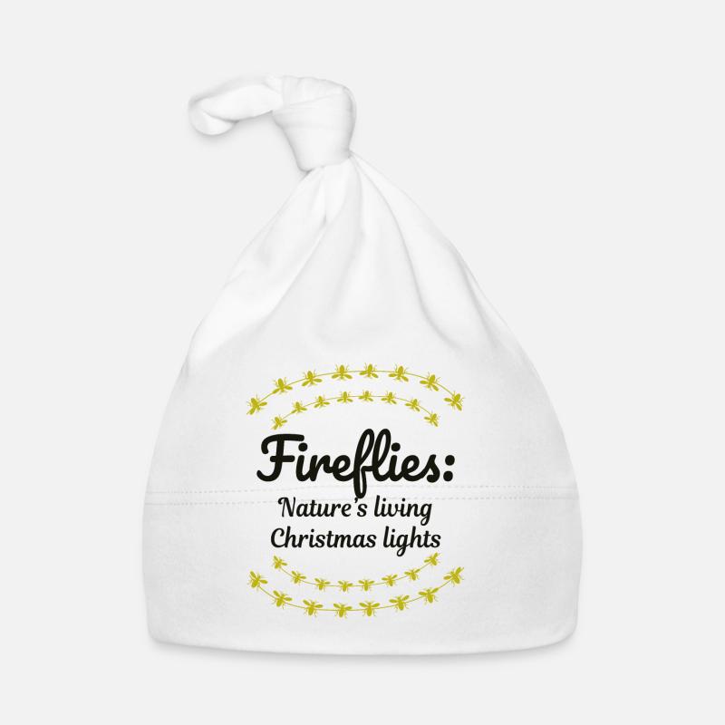 Fireflies Firefly Lightning Bug Insect Christmas Organic Baby Cap
