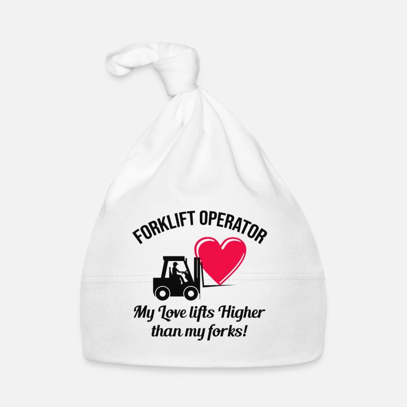 Forklift Operator Driver Valentine’s Day Funny Organic Baby Cap