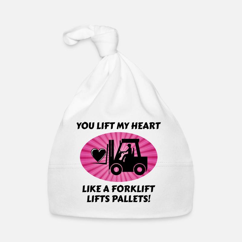 Forklift Operator Driver Valentine’s Day Funny Organic Baby Cap
