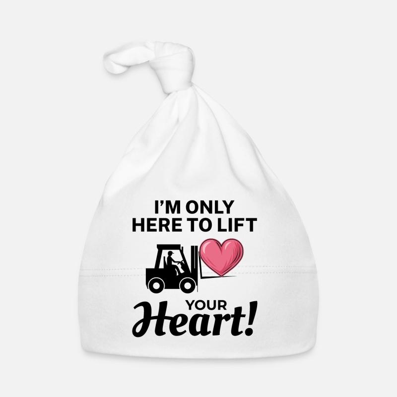 Forklift Operator Driver Valentine’s Day Funny Organic Baby Cap